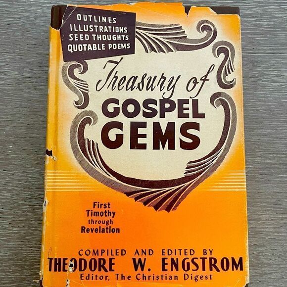 Treasury of Gospel Gems by Theodore Engstrom 1949 Vintage Antique Book - Picture 1 of 7